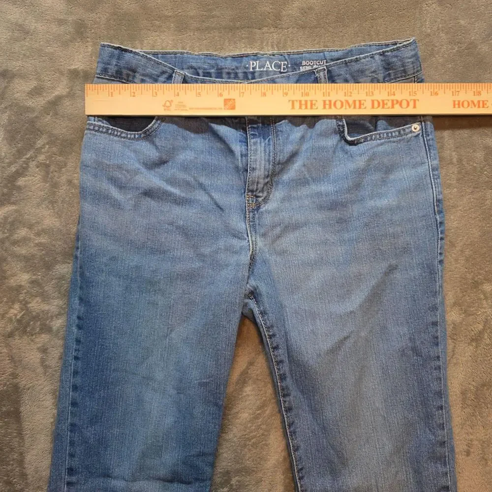 The Children's Place Jeans Kids 16 Blue Bootcut Denim Regular Fit Casual